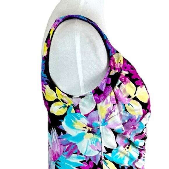 Azul Maxine of Hollywood Women’s Plus One Piece Swimsuit Retro Floral Size 16W - Picture 7 of 13